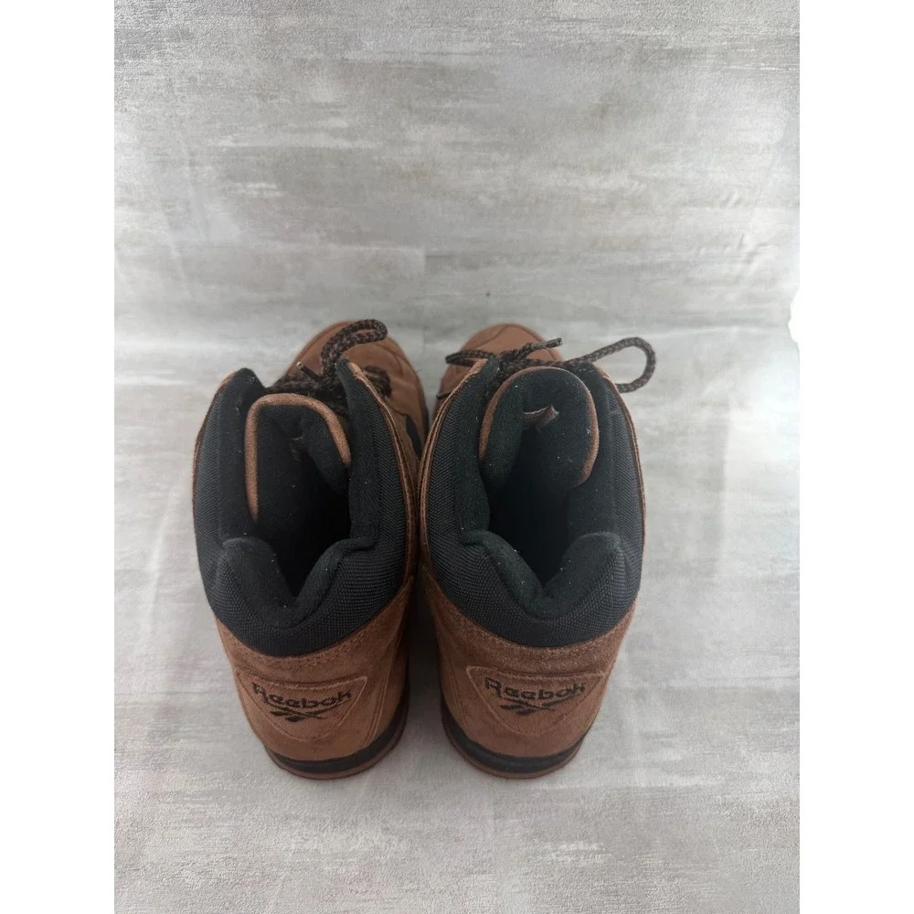 Reebok Men Brown Suede Mid Top Hiking Boots RA 411 KRI Steel Shank Size 8.5